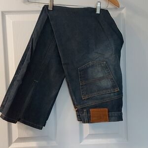 Vintage Polo Ralph Lauren Snap Front Jeans with Leg Slit.  Size 10.